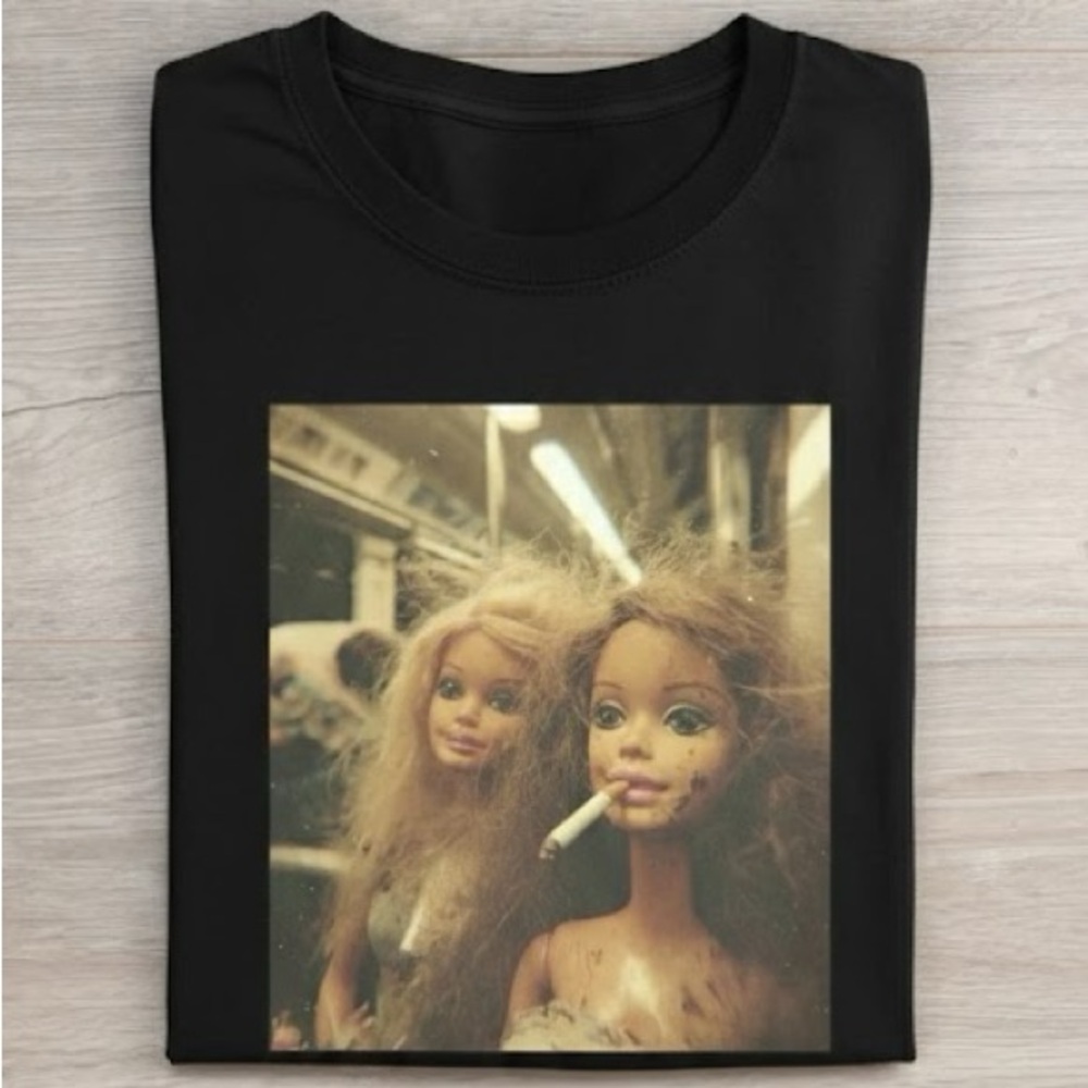 Chaos Barbie Meme Graphic Tee Edgy Aesthetic Black Unisex T-Shirt